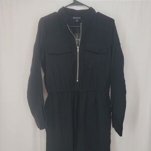 INC International Concepts Utility Jump Suit Size 8 Deep Black (AR)